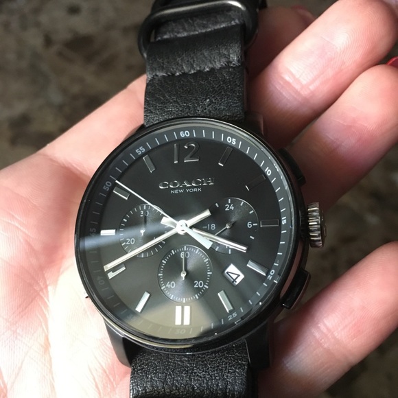 black men's coach watch